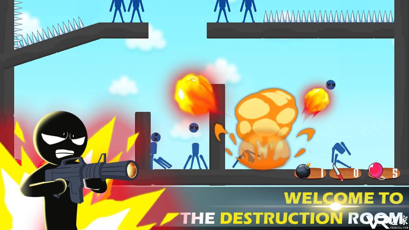 火柴人射手：毁灭房间无敌版(2)