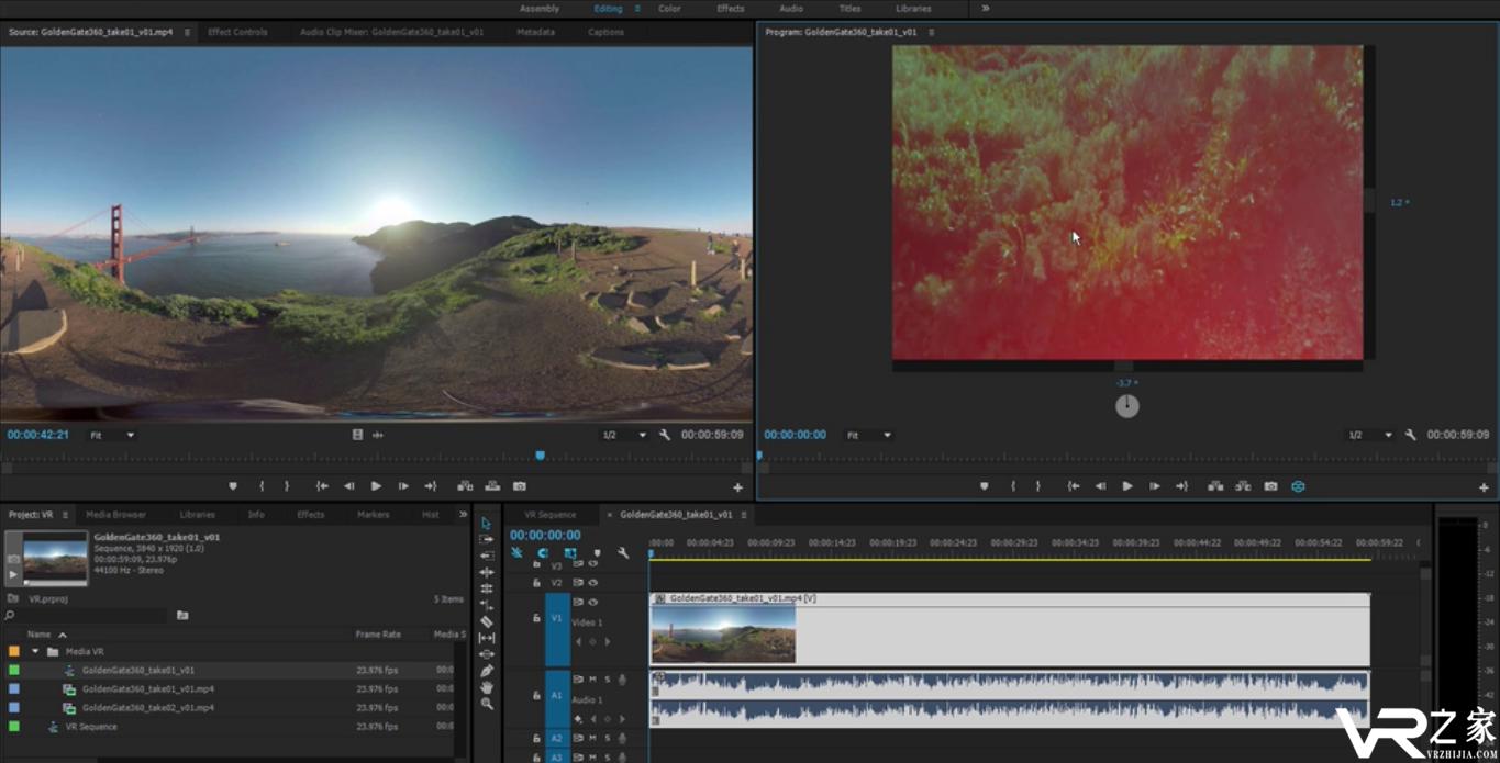 Adobe Premiere Pro 新更新让 VR 视频编辑更简单