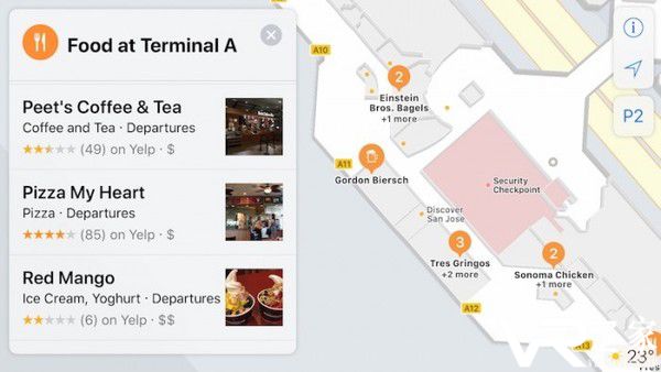 iOS 11将支持机场和购物中心室内地图