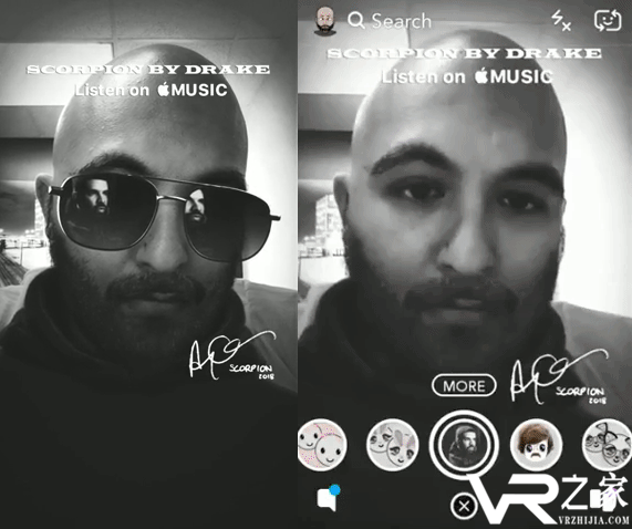 嘻哈歌手德雷克通过Snapchat AR宣传新专辑.png