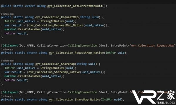 开发者在Oculus Unity软件集成包中发现“colocation”API 代码2.png