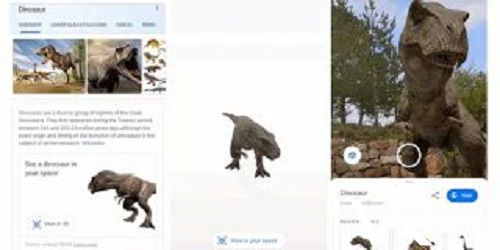 谷歌搜索新增AR恐龙