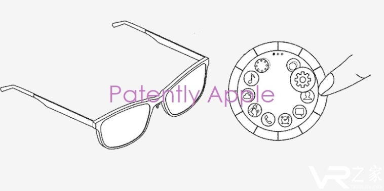 三星申请了一项用于AR眼镜的转盘式UI设计专利
