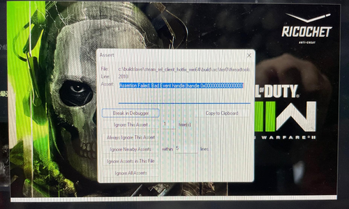 使命召唤19ASSERT解决方法
